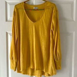 Sundance catalog oversized linen top, gorgeous marigold color m